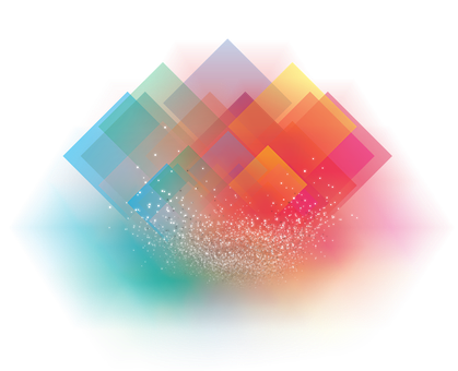 A Colorful Squares With Sparkles PNG