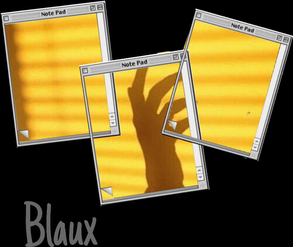 A Computer Screenshot Of A Hand Shadow