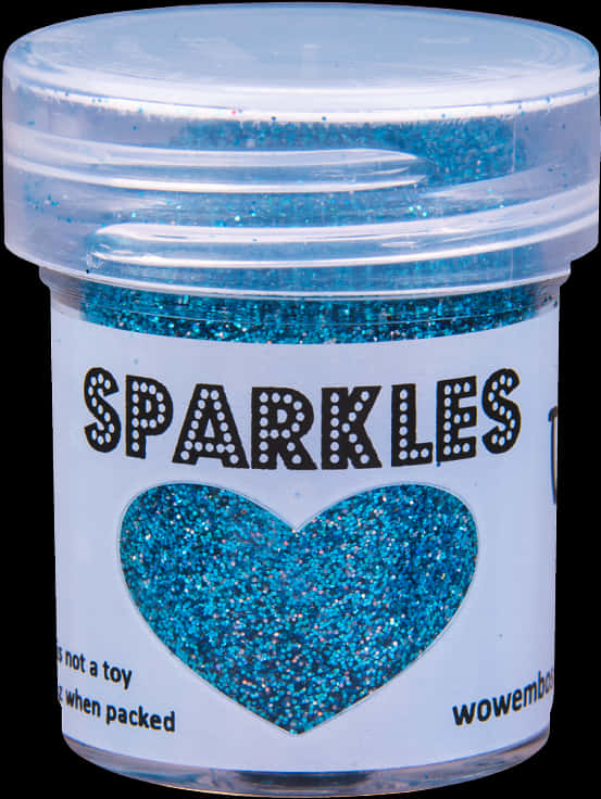 A Container Of Blue Glitter PNG