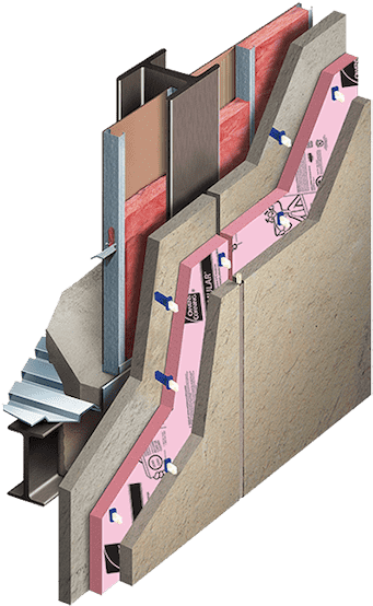A Diagram Of A Wall With Insulation PNG
