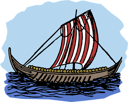 A Drawing Of A Boat In The Water