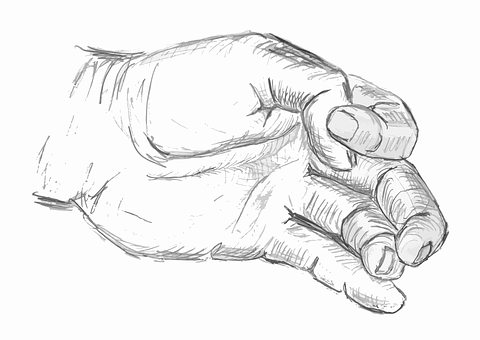 A Drawing Of A Hand PNG