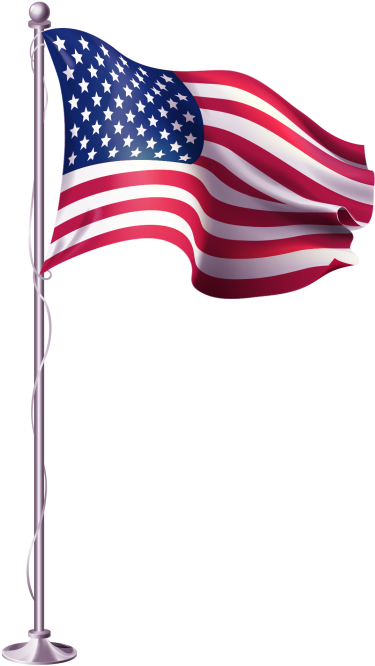 A Flag On A Flagpole PNG