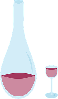 A Glass And A Bottle Of Wine PNG