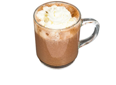 A Glass Mug With A Drink And Whipped Cream PNG