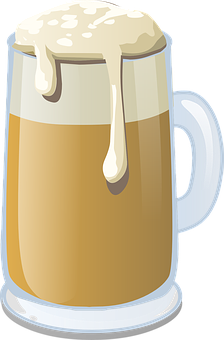 A Glass Of Beer With A Foamy Liquid