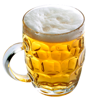 A Glass Of Beer With Foam PNG