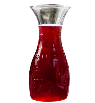 A Glass Vase With Red Liquid