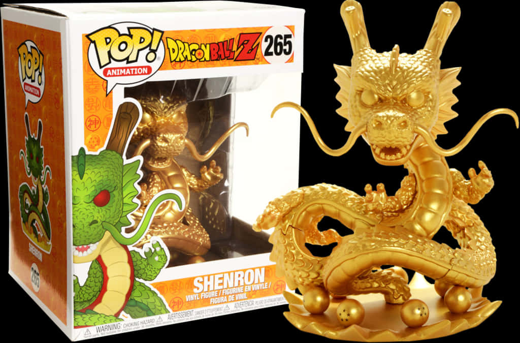 A Gold Dragon Figurine In A Box PNG