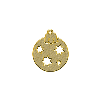 A Gold Ornament With Stars