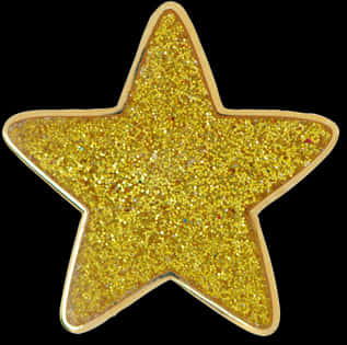 A Gold Star With Glitter PNG