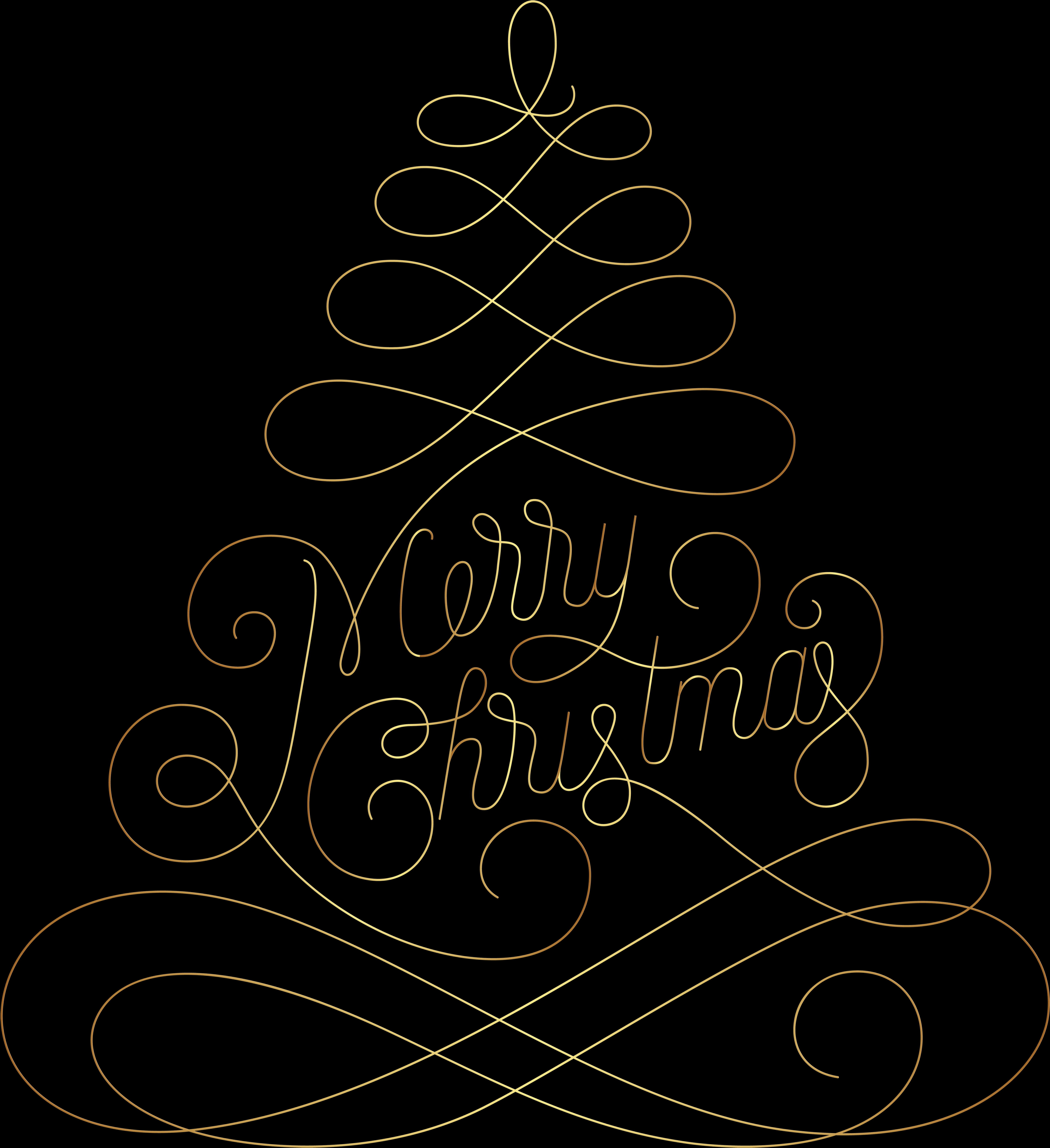 A Gold Text In A Tree Shape PNG
