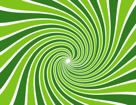A Green And Black Spiral