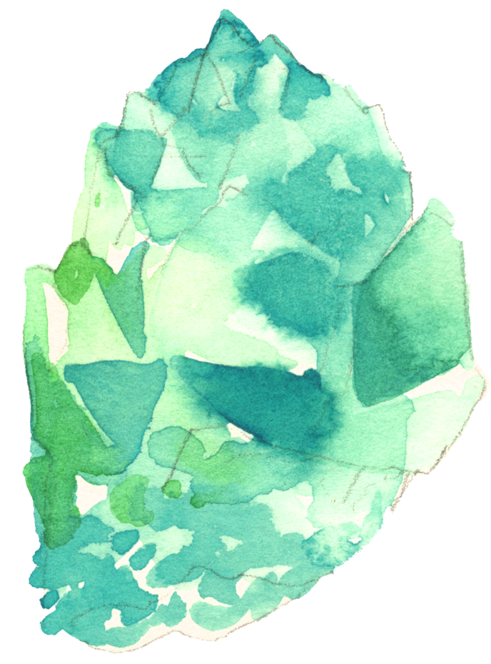 A Green And Blue Watercolor PNG