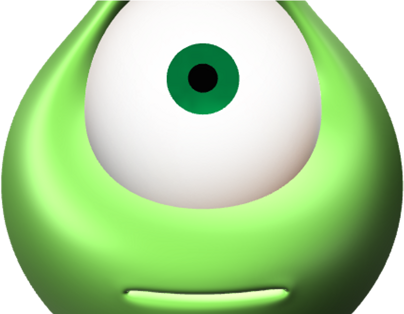 A Green And White Cartoon Character