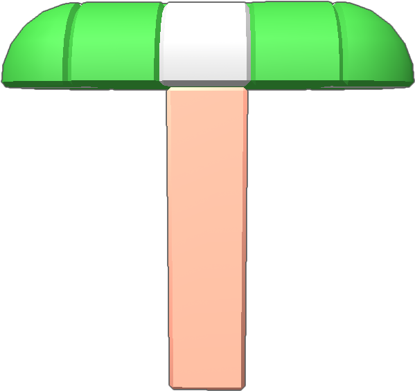 A Green And White Umbrella