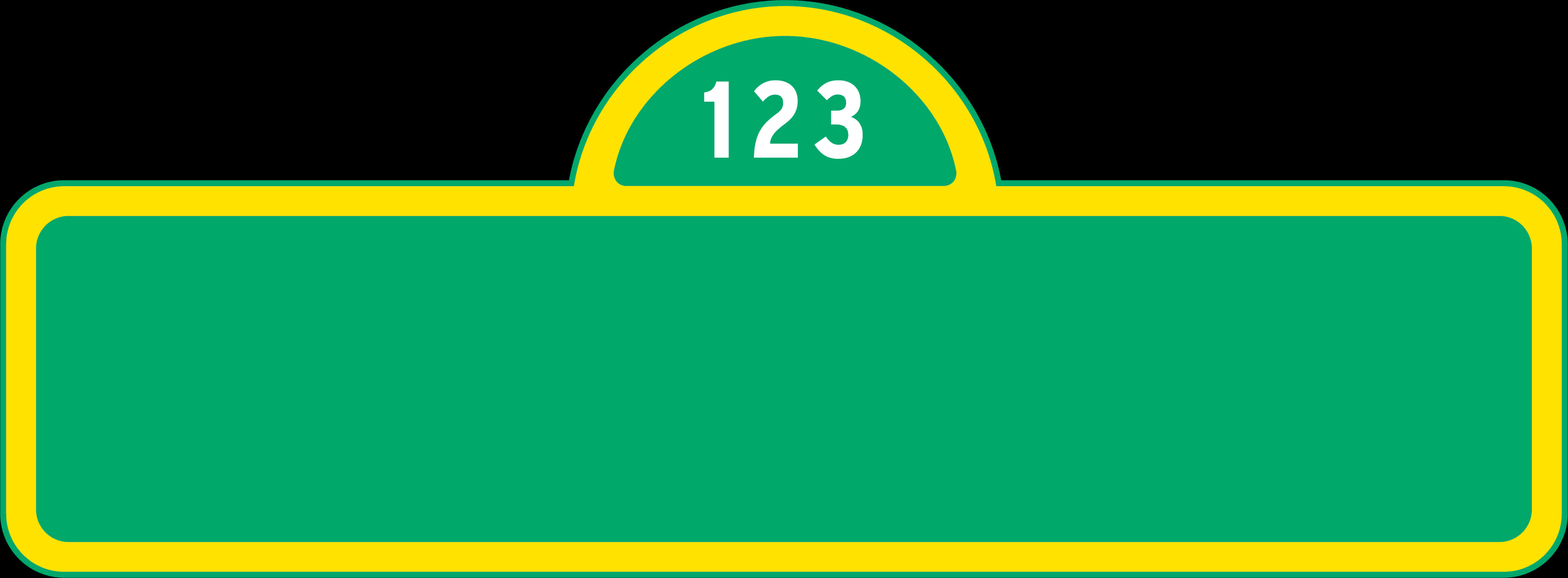 A Green And Yellow Sign With A Yellow Border