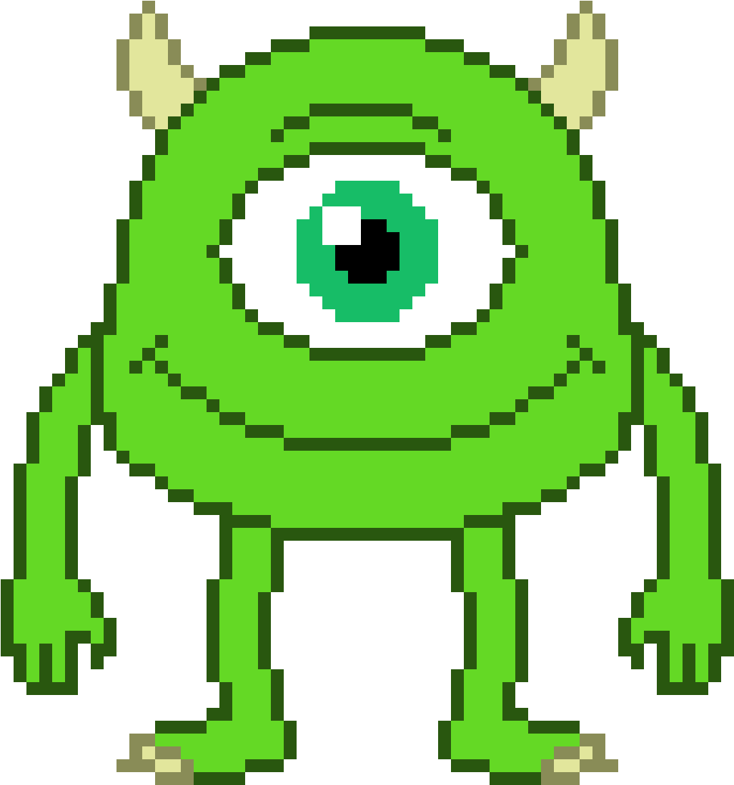 A Green Monster With Horns And One Eye