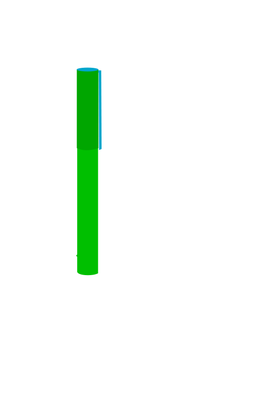 A Green Pen With Blue Cap PNG