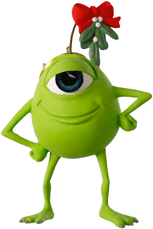 A Green Toy With A Green Eye And A Leaf On Its Head