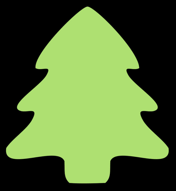 A Green Tree On A Black Background PNG