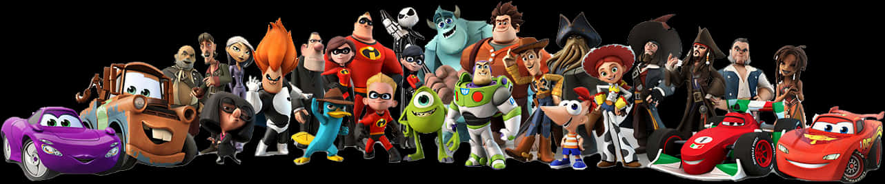 A Group Of Cartoon Characters PNG