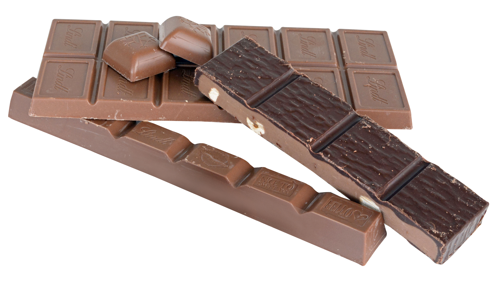A Group Of Chocolate Bars PNG