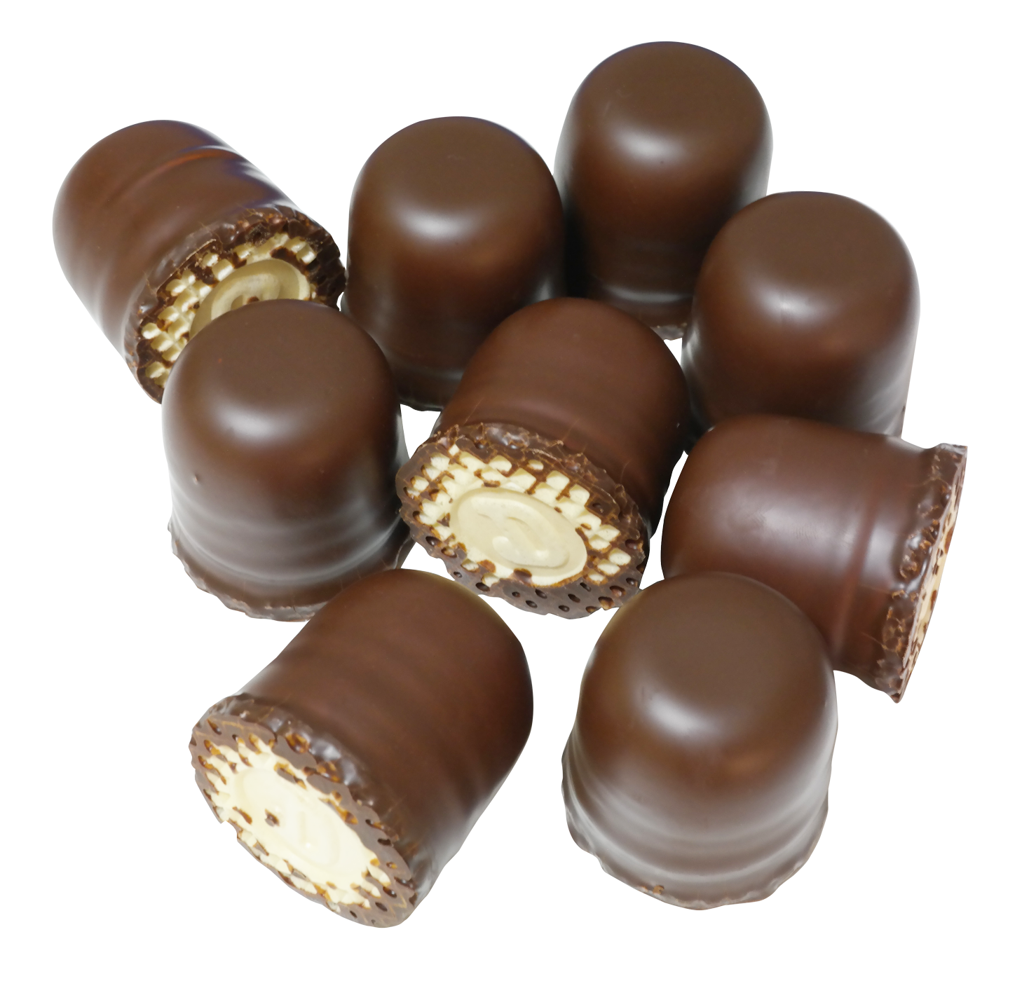 A Group Of Chocolate Covered Sweets PNG