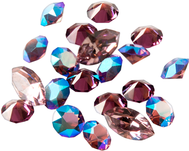 A Group Of Colorful Gemstones PNG