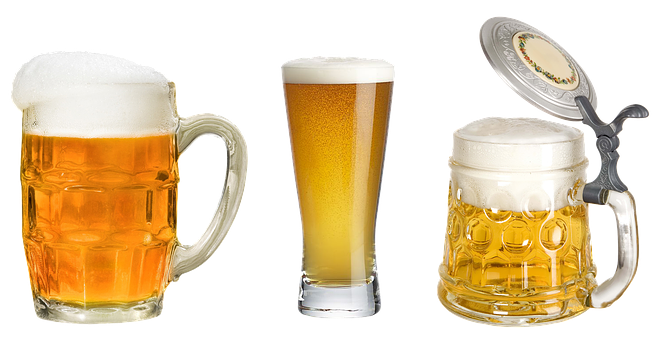 A Group Of Glasses Of Beer PNG