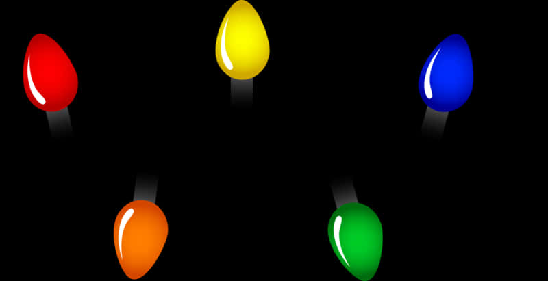 A Group Of Lights On A Black Background PNG