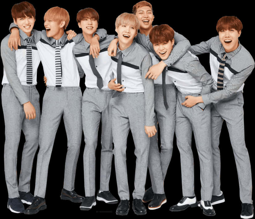A Group Of People In Matching Outfits PNG