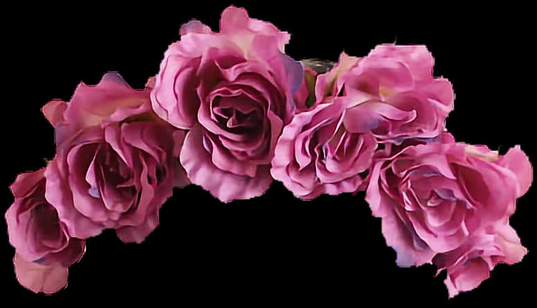 A Group Of Pink Roses PNG