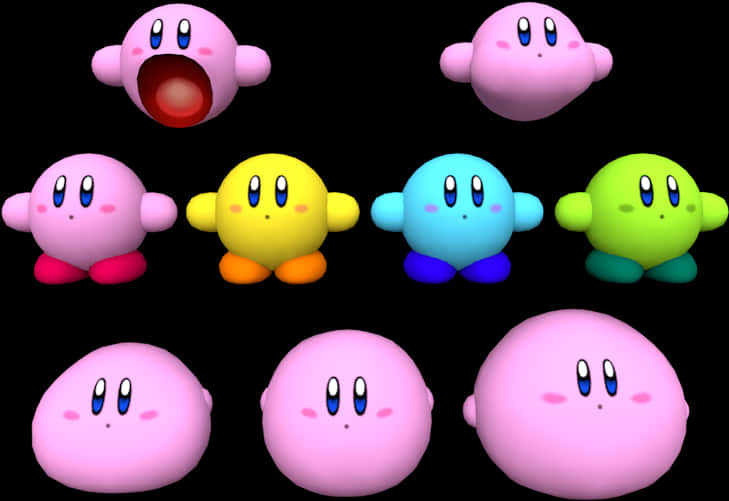 A Group Of Round Objects With Different Faces PNG