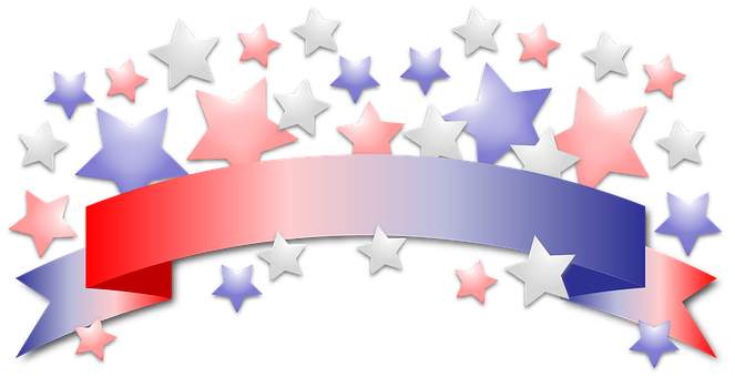 A Group Of Stars With A Banner PNG