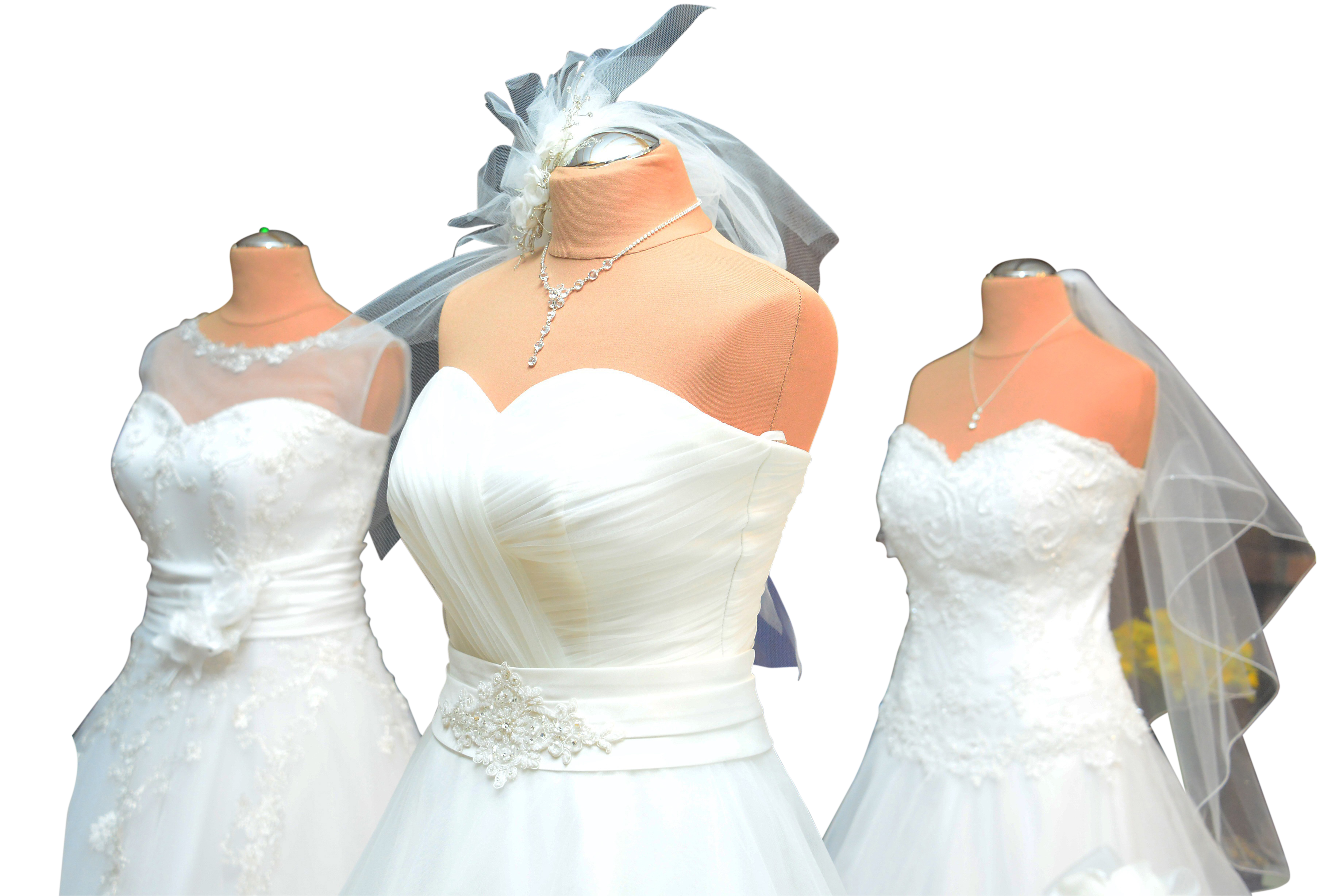 A Group Of White Dresses PNG