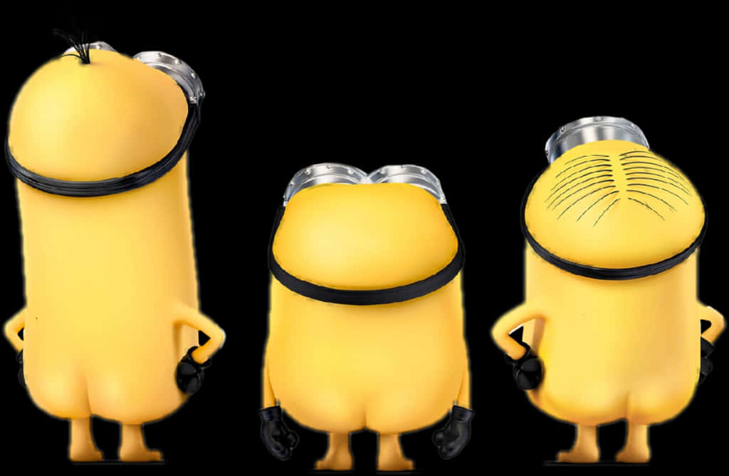 A Group Of Yellow Cartoon Characters PNG