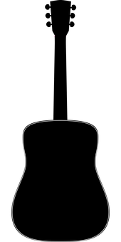 A Guitar On A Black Background PNG