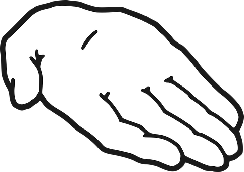 A Hand With A Black Background PNG