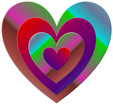A Heart Shaped Rainbow Colored Objects