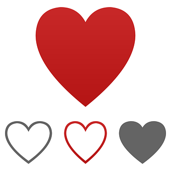 A Heart Shaped Red And Grey Symbol PNG
