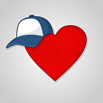 A Heart With A Hat On It PNG