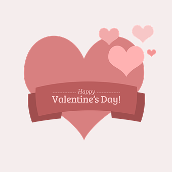 A Heart With A Ribbon And Text PNG