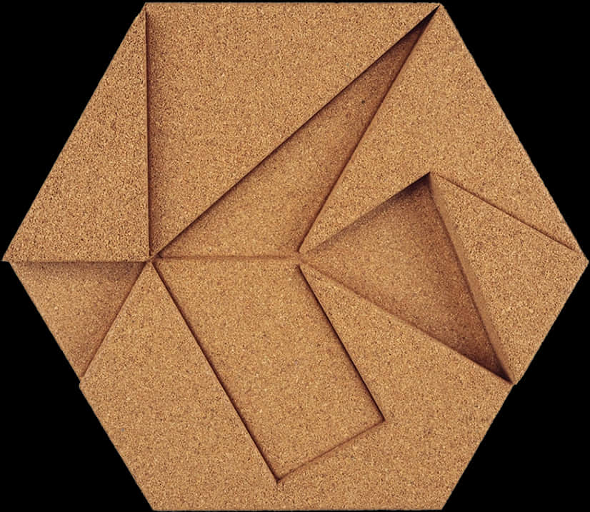 A Hexagon Shaped Cork Puzzle PNG