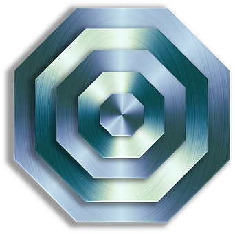 A Hexagon Shaped Metal Object PNG