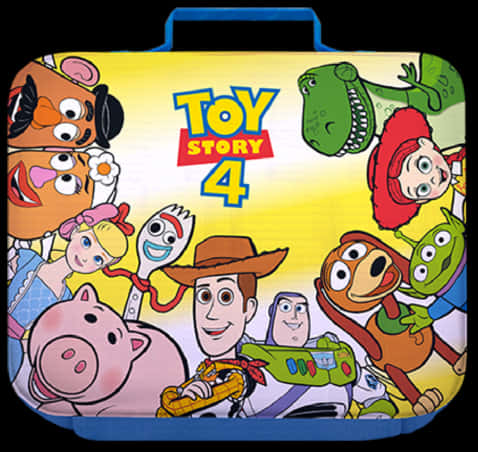 A Lunch Box With Cartoon Characters PNG