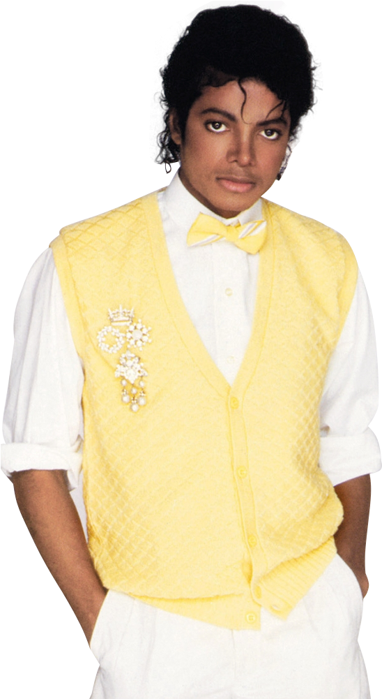 A Man In A Yellow Vest And Bow Tie PNG