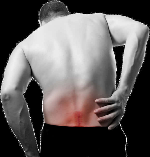 A Man With A Scar On His Back PNG