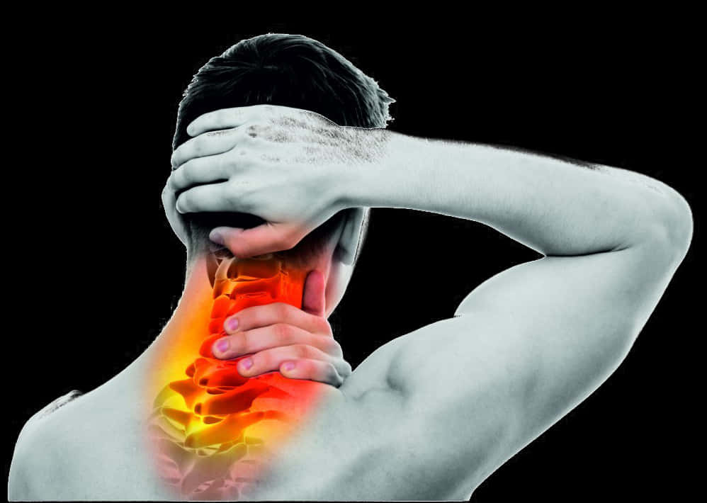 A Man With Neck Pain PNG
