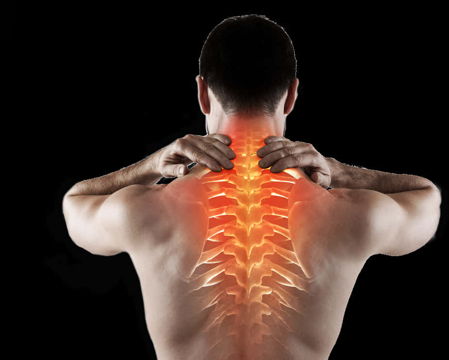 A Man With Pain In His Back PNG